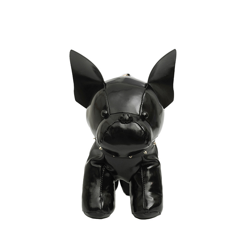 Black French Bulldog Shaped Crossbody Bag PU Leather Animal Design for Daily Outings Fashionable and Lightweight Accessory for Local Trendy Women - Image 1