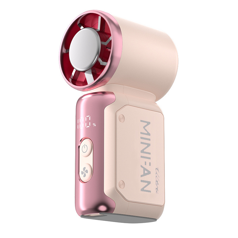 Pink Portable Mini Handheld Fan with 199-Speed Settings and Brushless Motor for Outdoor Use High Performance Cooling Solution Local Standard Fit - Image 1