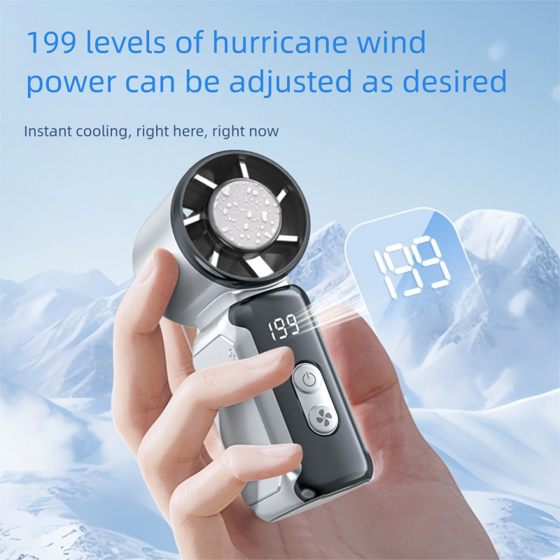 Pink Portable Mini Handheld Fan with 199-Speed Settings and Brushless Motor for Outdoor Use High Performance Cooling Solution Local Standard Fit - Image 4