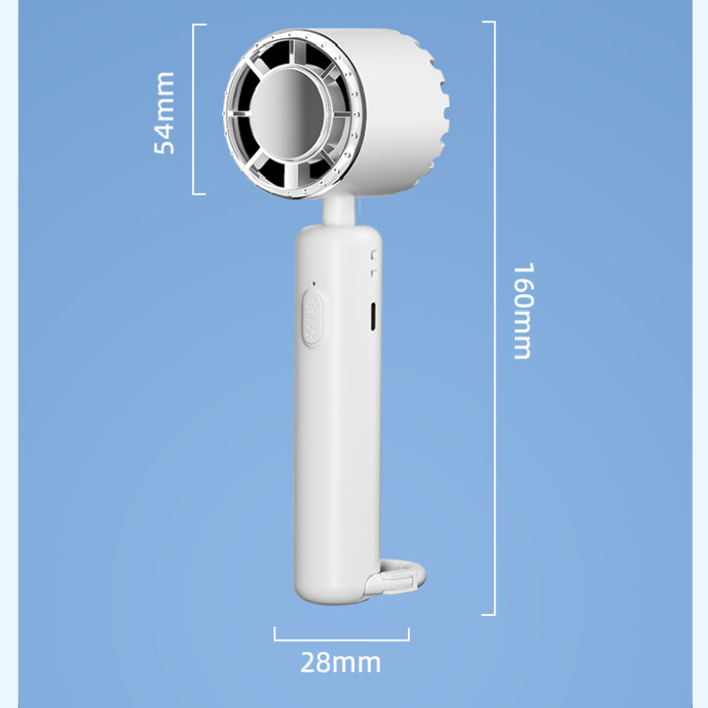 Khaki Portable Ice Cooling Handheld Fan USB Rechargeable 2000mAh Silent Battery Fan for Office and Outdoor Use Personal Cooling Solution for Local Professionals - Image 6