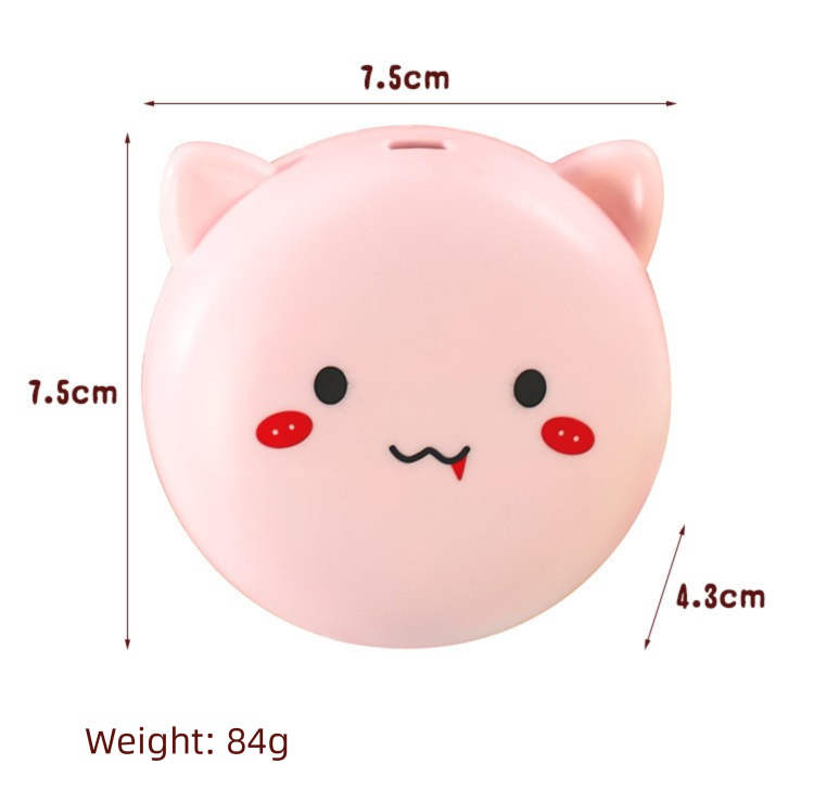 Pink 3-in-1 Mini Portable Fan with Makeup Mirror and LED Fill Light USB Rechargeable Pocket Sized Cooling Solution for Students and Local Professionals - Image 4