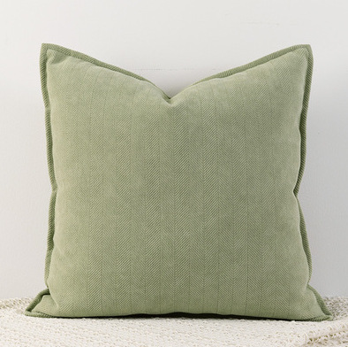 Matcha green Nordic Herringbone Chenille Pillowcases 2 Pack 45x45cm for Sofa and Bed Soft Decorative Cushion Covers No Inserts Included Local Standard Fit Home Styling - Image 1