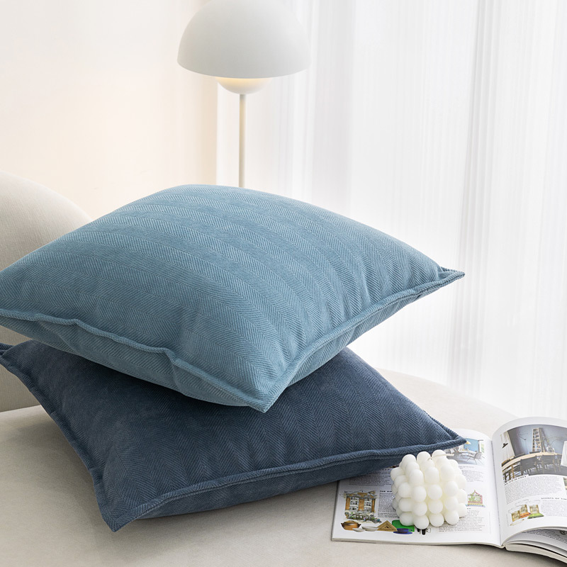 Cream White Nordic Herringbone Chenille Pillowcases 2 Pack 45x45cm for Sofa and Bed Soft Decorative Cushion Covers No Inserts Included Local Standard Fit Home Styling - Image 2