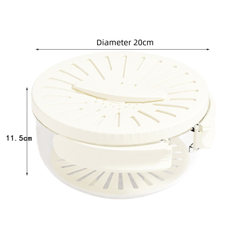 White large Multi-functional Fruit and Vegetable Washing Bowl with Lid and Hidden Handle Double-Layer Drainage Container for Refrigerator Storage and Outdoor Picnic Efficient Food Preservation for Local Standard Kitchens - Image 1