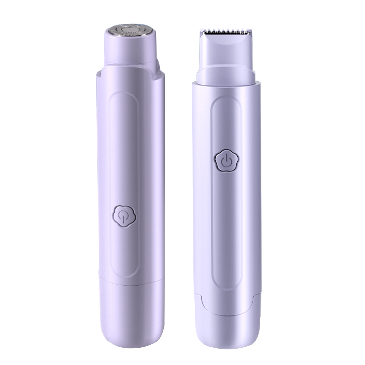 Purple Electric Hair Remover for Women Dual-Head Design Wireless Rechargeable Trimmer for Bikini and Full Body Painless Grooming for Local Professionals - Image 1