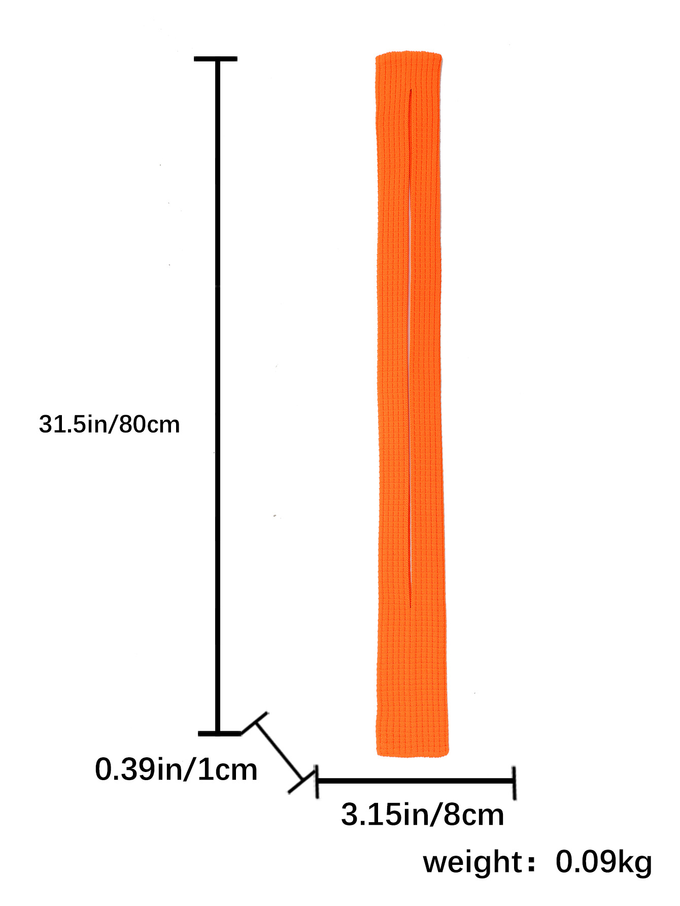 Orange High-Elastic Knit Long Phone Sling Bag – Adjustable Crossbody Streetwear Accessory for iPhone with Stretchy Ribbed Design - Image 5