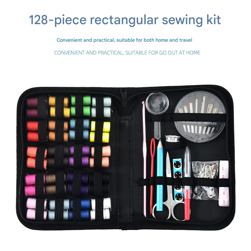 128-Piece Sewing Kit with 40 Colorful Thread Spools – Portable, Compact Sewing Set for Home, Travel & DIY Repairs - Image 1