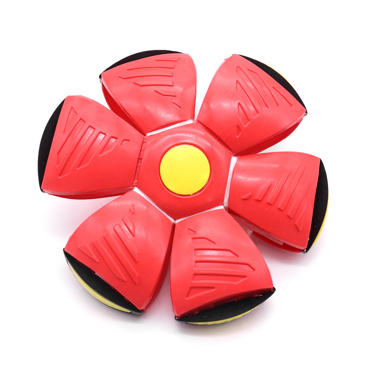 Red Transformable Dog Toy – Dual-Mode Bouncing Ball & Flying Disc for Interactive Play, Durable Chewing, and Mental Stimulation - Image 1