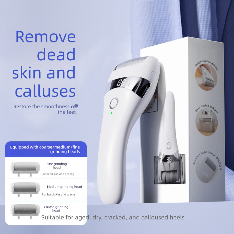 Electric Foot File with 3-Speed Adjustable Motor – Waterproof Callus Remover for Smooth, Soft Feet with LED Display and Replaceable Grinding Heads - Image 1
