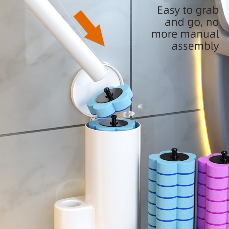 Disposable Toilet Brush Refills – 30-Pack Replacement Heads with Built-in Cleaning Solution, Odor-Resistant & Deep-Cleaning Sponge Design - Image 2