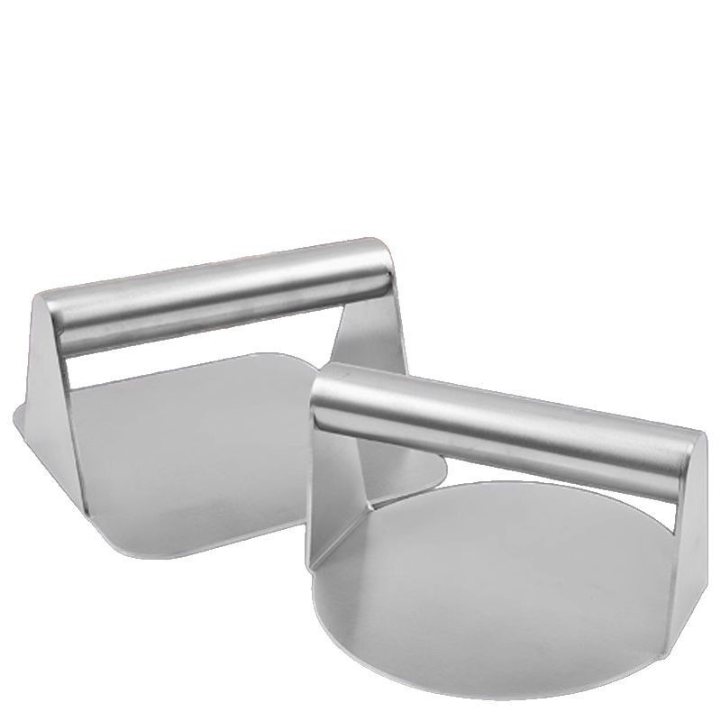 2-PCS Stainless Steel Meat Press Mold 11.2cm Diameter for Burger Patties, Steak, Dough & Rice Rolls – Heavy-Duty Kitchen Tool - Image 1