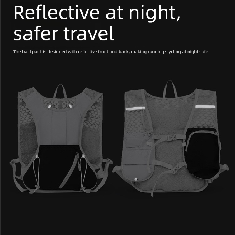 Blue and purple Lightweight Hydration Backpack with 2L Water Bladder Compartment – Ideal for Running, Cycling, Hiking, and Outdoor Activities - Image 6