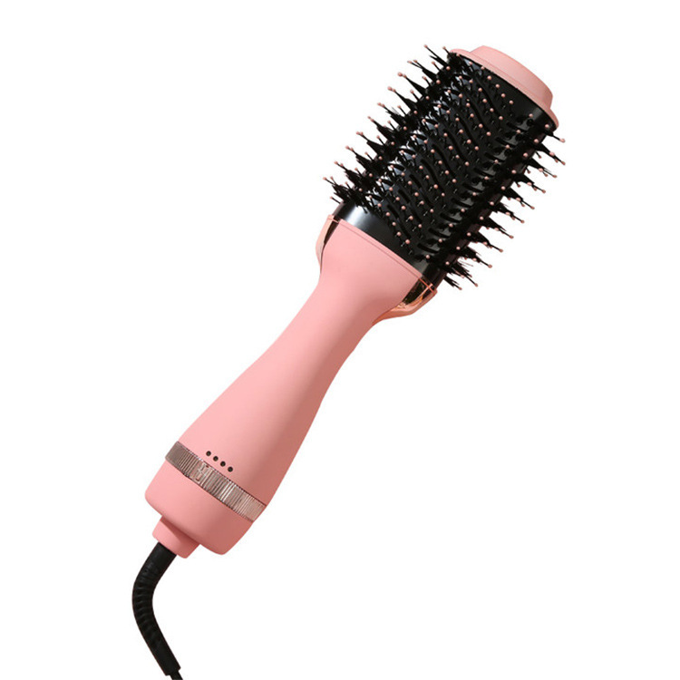 Pink 1000W Professional Hot Air Brush with 3-Temperature & 2-Speed Control – Dual Voltage Hair Styler for Smooth, Voluminous Blowouts - Image 1