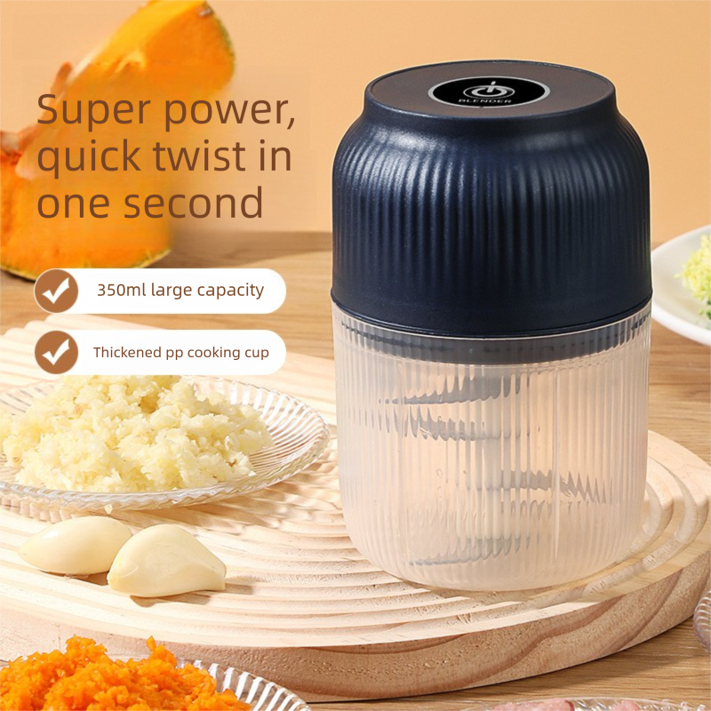 320ml Wireless Electric Garlic Crusher with 6-Blade Blade and Whisk Attachment – Compact Kitchen Chopper for Minced Garlic, Meat, Vegetables & Baby Food - Image 3