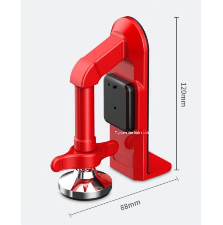 Red Portable Door Stopper Security Lock Heavy-Duty Alloy Construction for Solo Travelers and Home Safety Reliable Anti-Theft Solution for Local Use - Image 5