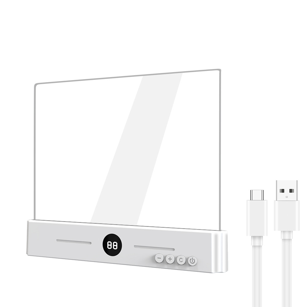 White LED Flat Panel Reading Light with 99m Timer 3 Color Modes Stepless Dimming Rechargeable Eye Protection Book Light for Bedside Dormitory Local Standard - Image 1