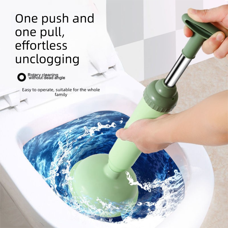 Green High-Pressure Toilet Plunger with Vacuum Seal – Powerful Drain Unclogger for Toilets, Sinks & Drains (45cm) - Image 4