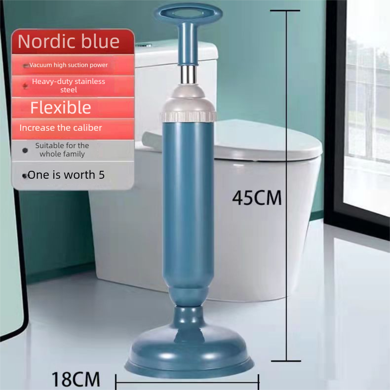 Pink High-Pressure Toilet Plunger with Vacuum Seal – Powerful Drain Unclogger for Toilets, Sinks & Drains (45cm) - Image 2