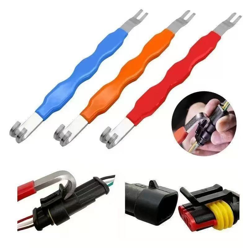 2 Pack Blackish red Electrical Connector Separation Tool for Car Wire Harness Plug Removal and Repair - Image 4