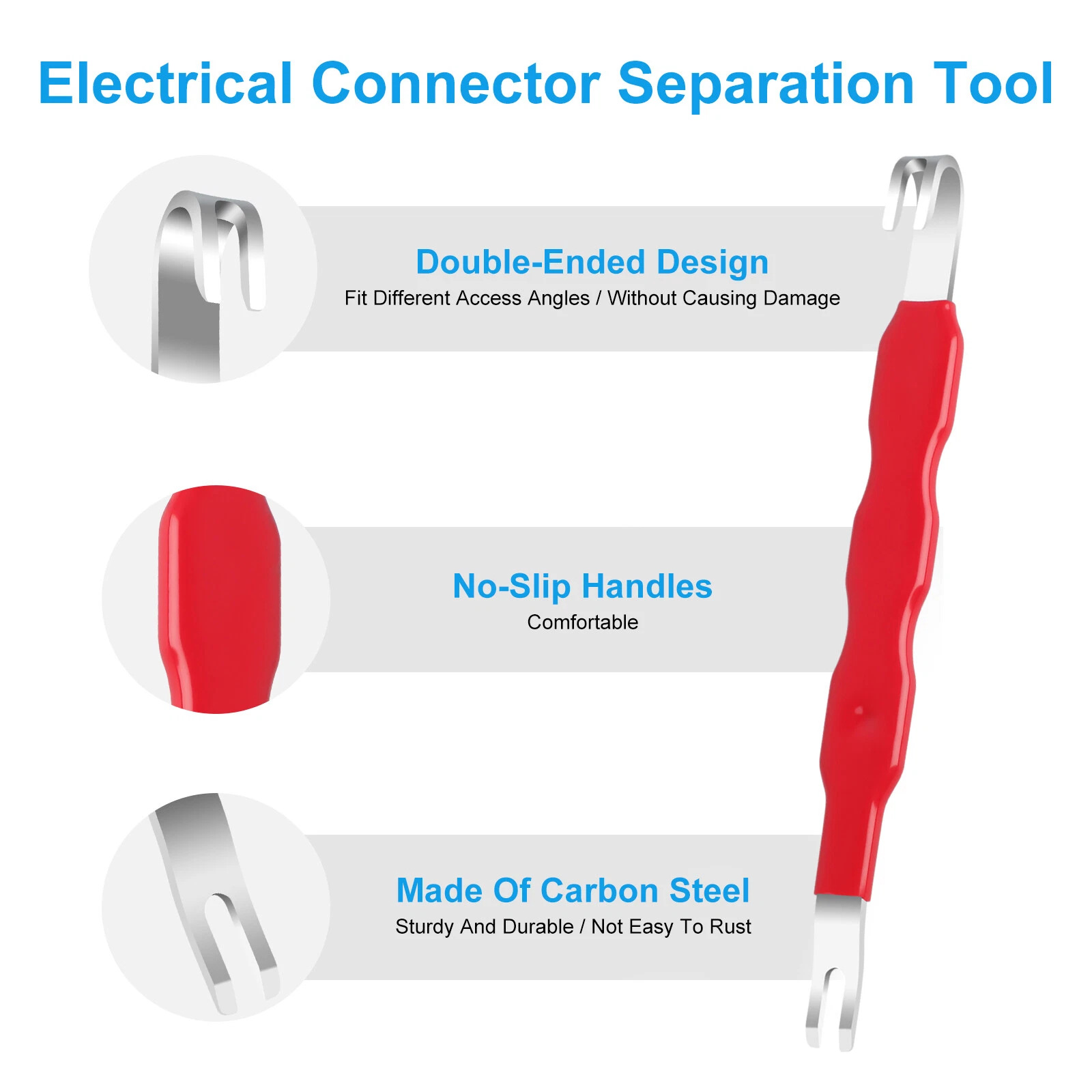 2 Pack Blue Electrical Connector Separation Tool for Car Wire Harness Plug Removal and Repair - Image 2