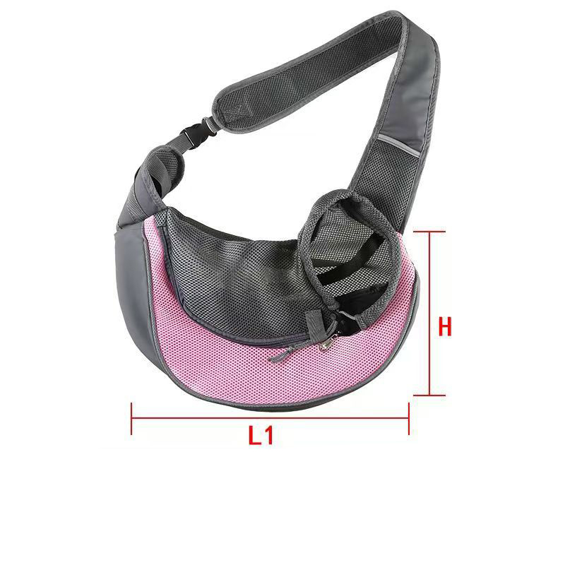 Pink Portable Pet Sling Backpack for Small Dogs and Cats – Size S with Breathable Mesh Design - Image 1