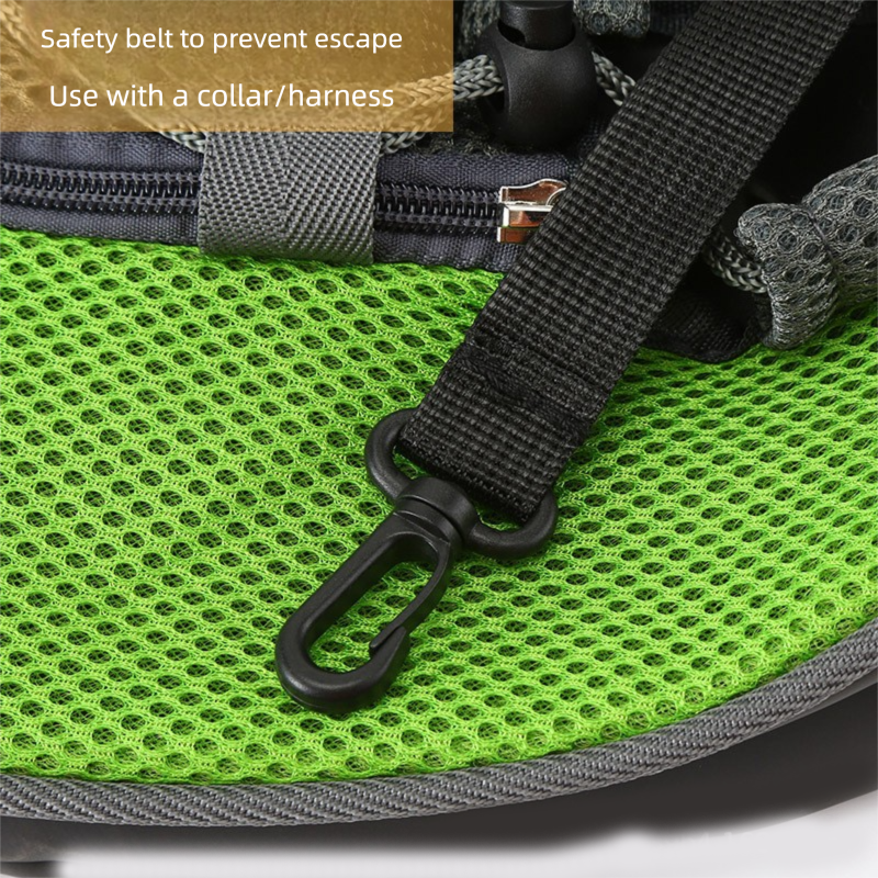 Yellow Portable Pet Sling Backpack for Small Dogs and Cats – Size S with Breathable Mesh Design - Image 3