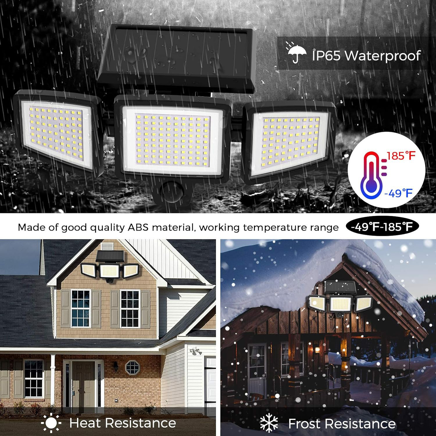 Solar Powered Motion Sensor Outdoor Light with Remote Control for Garden Garage and Front Door - Image 3