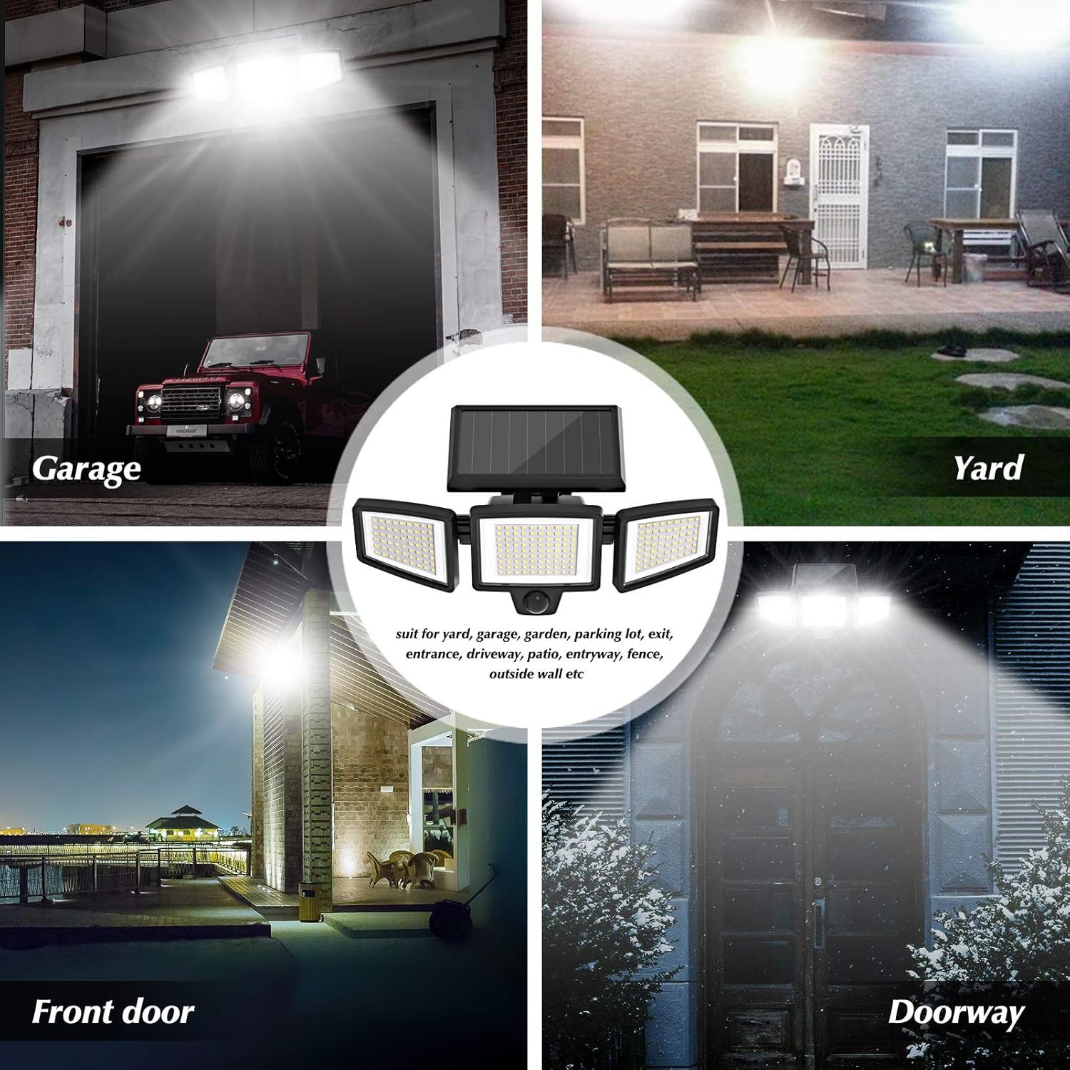 Solar Powered Motion Sensor Outdoor Light with Remote Control for Garden Garage and Front Door - Image 5
