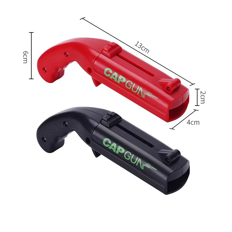 2-Pack Black and red Fun Bottle Opener with Cap Ejection Mechanism – Compact ABS Bottle Opener for Beer and Soda Bottles, Ideal for Parties and Everyday Use - Image 1