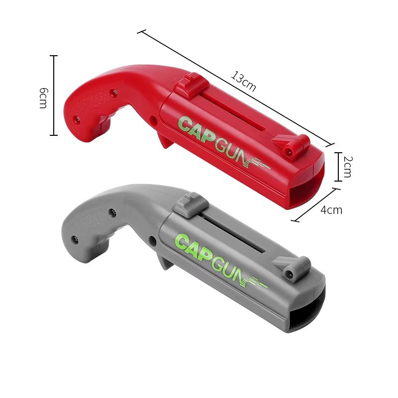 2-Pack grey and red Fun Bottle Opener with Cap Ejection Mechanism – Compact ABS Bottle Opener for Beer and Soda Bottles, Ideal for Parties and Everyday Use - Image 1