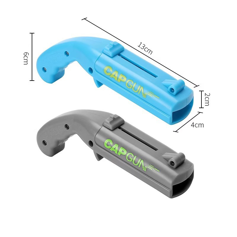 2-Pack grey and blue Fun Bottle Opener with Cap Ejection Mechanism – Compact ABS Bottle Opener for Beer and Soda Bottles, Ideal for Parties and Everyday Use - Image 1