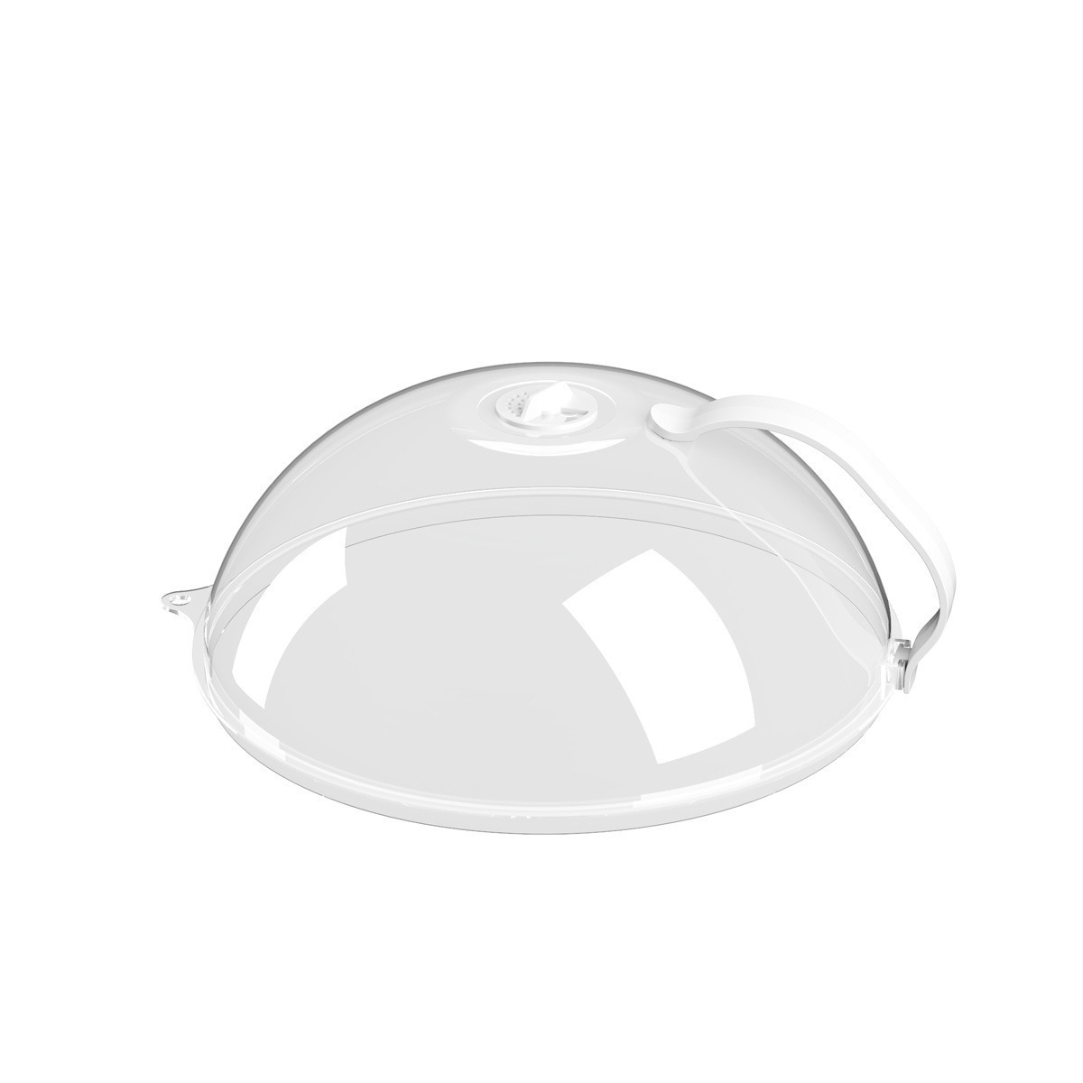 360° Microwave Splash Cover with Rotating Vent and Heat-Resistant Handle – Transparent Food Protector for Cooking, Reheating, and Refrigeration - Image 1