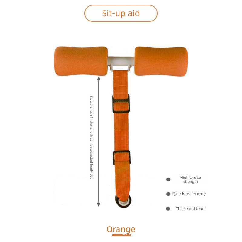 Portable Sit-Up Assistant Bar Door & Bed Anchor Core Trainer Adjustable Ab Workout Equipment Orange - Image 1