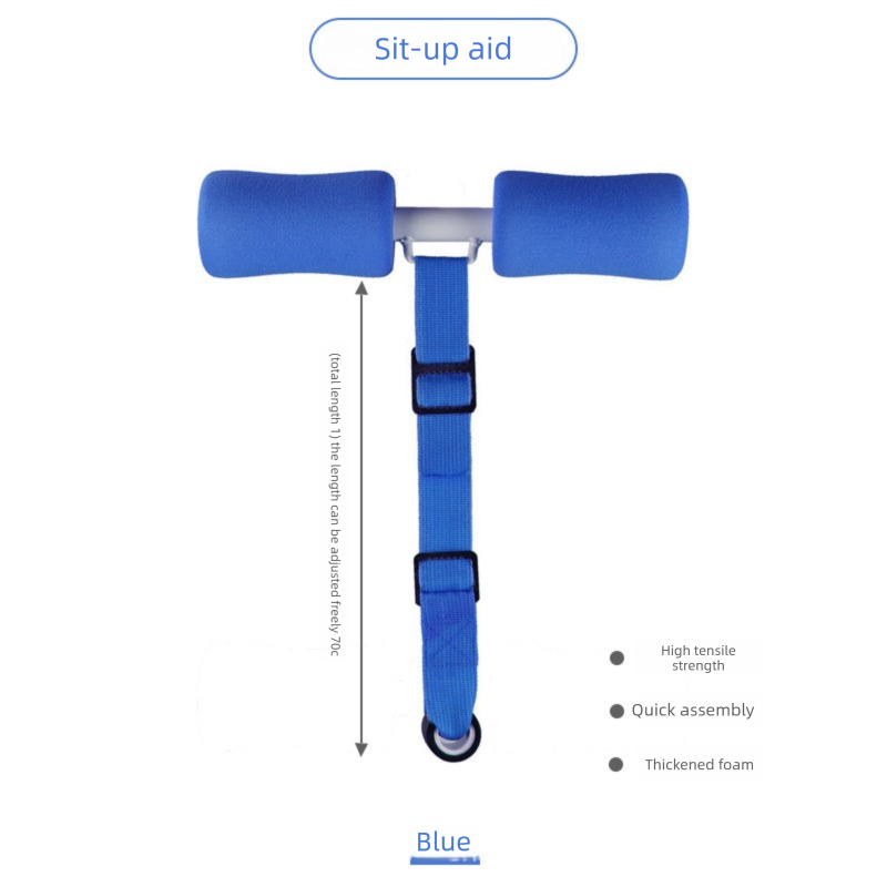 Portable Sit-Up Assistant Bar Door & Bed Anchor Core Trainer Adjustable Ab Workout Equipment Blue - Image 1