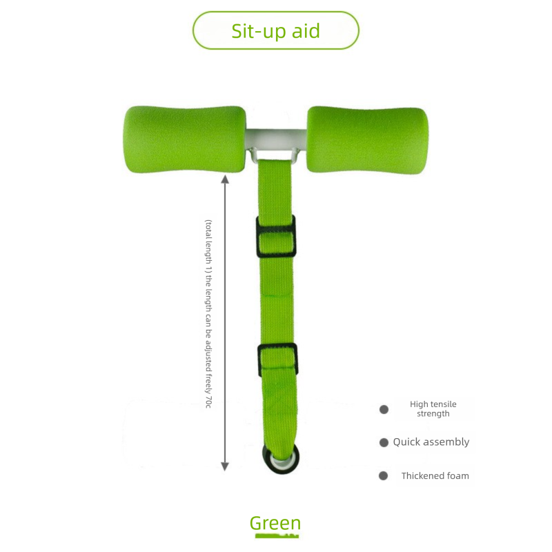 Portable Sit-Up Assistant Bar Door & Bed Anchor Core Trainer Adjustable Ab Workout Equipment Green - Image 1