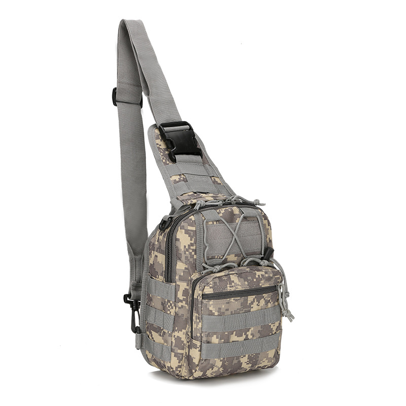 Tactical Sling Bag ACU Camo 600D Waterproof Crossbody Backpack MOLLE EDC Shoulder Pack for Hiking Camping - Image 1
