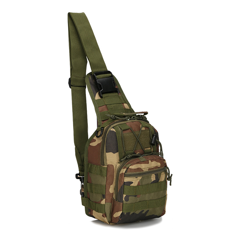 Tactical Sling Bag Jungle Camo 600D Waterproof Crossbody Backpack MOLLE EDC Shoulder Pack for Hiking Outdoor - Image 1