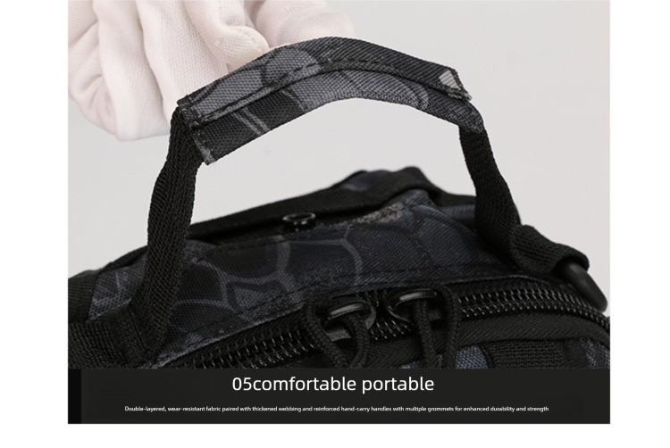 Tactical Sling Bag Army Green 600D Waterproof Crossbody Backpack MOLLE EDC Shoulder Pack for Hiking Outdoor - Image 8