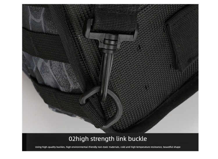 Tactical Sling Bag Tan Python Camo 600D Waterproof Crossbody Backpack MOLLE EDC Shoulder Pack for Hiking Camping - Image 5