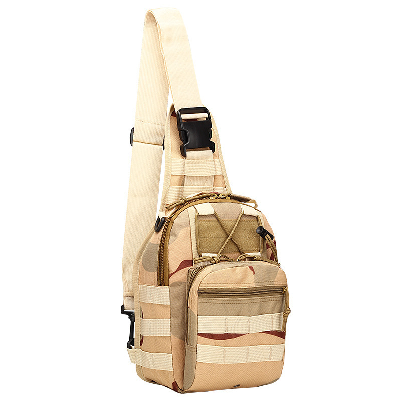 Tactical Sling Bag 3-Color Desert Camo 600D Waterproof Crossbody Backpack MOLLE EDC Shoulder Pack for Outback Hiking - Image 1