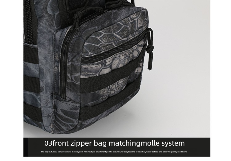 High Visibility Red Tactical Sling Bag 600D Waterproof Crossbody Backpack MOLLE First Aid EDC Pack for Cycling - Image 6