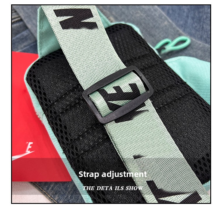 Unisex Mini Nylon Crossbody Sling Bag Chest Pouch Adjustable Wide Strap Lightweight Blue for Travel Sports & Festivals - Image 6