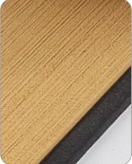 EVA Faux Teak Boat Flooring Border Trim Self Adhesive Marine Decking Strip Non Slip Foam Sheet for Yacht Caravan RV (Gold & Black, 240cm x 5.7cm) - Image 1