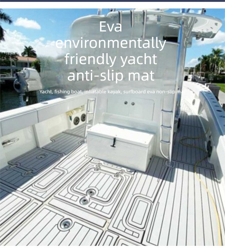 EVA Faux Teak Boat Flooring Sheet Marine Decking Mat Self Adhesive Non Slip Foam for Yacht Caravan & RV (Gold & Black, 240cm x 45cm) - Image 2