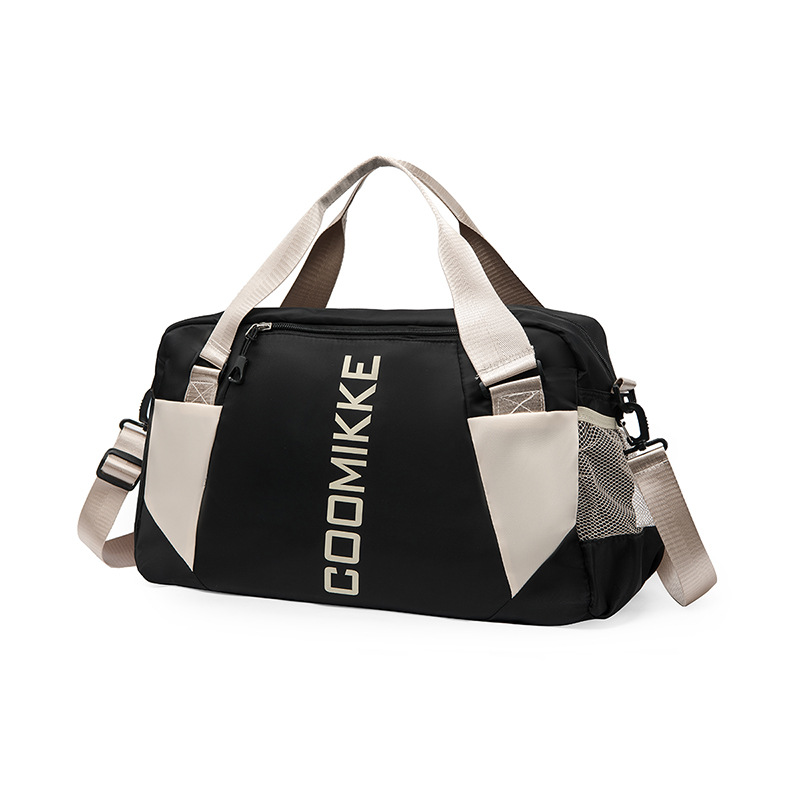 Large Travel Duffle Bag Gym Sports Weekender with Shoe Compartment Wet Pocket Lightweight Carry On Luggage Bag (Black) - Image 1