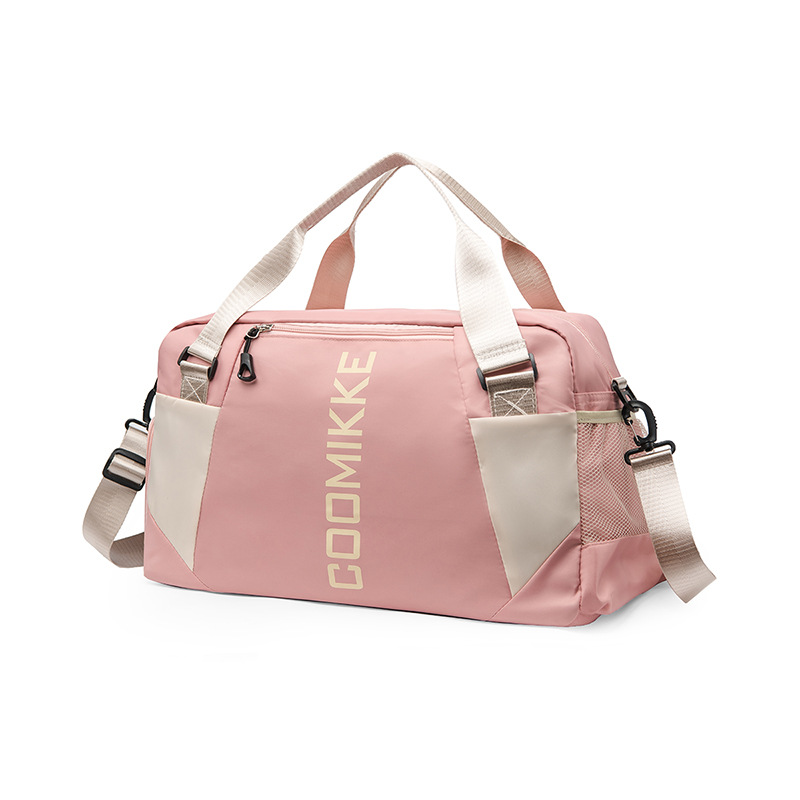 Large Travel Duffle Bag Gym Sports Weekender with Shoe Compartment Wet Pocket Lightweight Carry On Luggage Bag (Pink) - Image 1