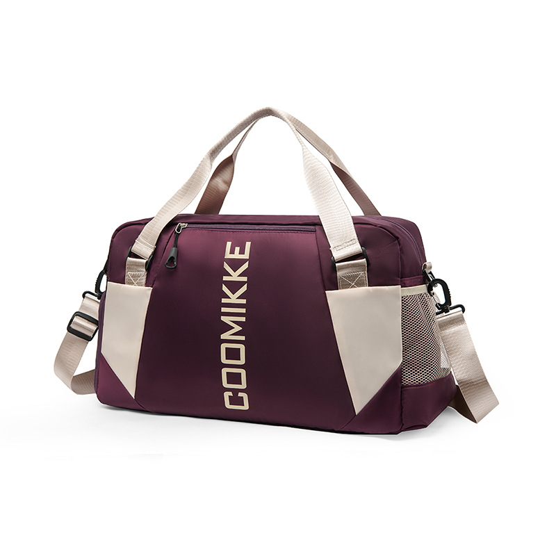 Large Travel Duffle Bag Gym Sports Weekender with Shoe Compartment Wet Pocket Lightweight Carry On Luggage Bag (Dark Purple) - Image 1