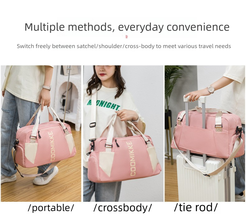 Large Travel Duffle Bag Gym Sports Weekender with Shoe Compartment Wet Pocket Lightweight Carry On Luggage Bag (Dark Purple) - Image 4