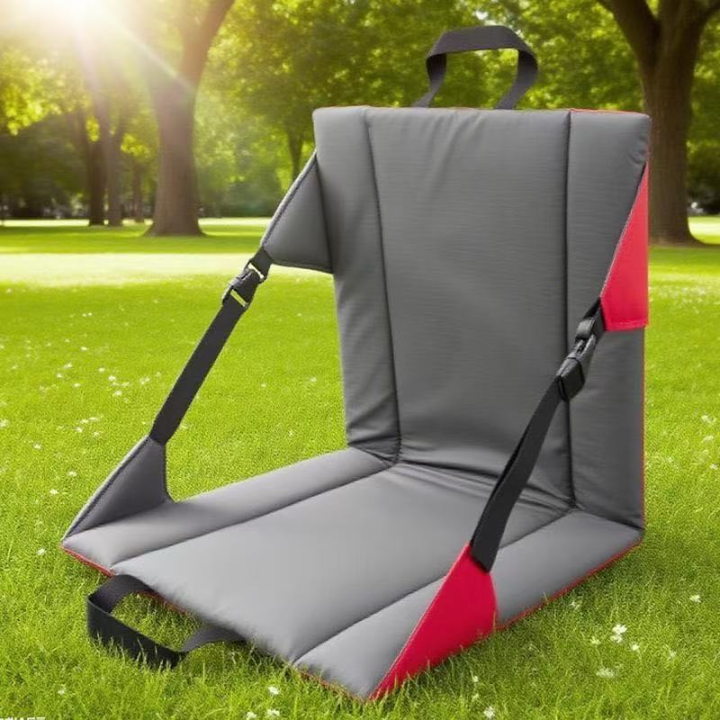 Portable Folding Stadium Seat Cushion with Back Support Lightweight Outdoor Chair for Camping Concerts Hiking Beach Bleachers Army Green - Image 3