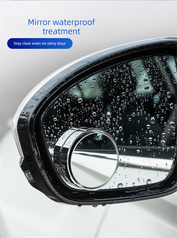 2Pcs Car Blind Spot Mirrors Suction Cup Vacuum Adsorption 360 Adjustable Round Rear View Convex Mirror Waterproof Black Frame for Cars SUVs - Image 8